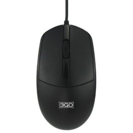 3GO Ratón USB 1000 DPI - 3 Botones - Uso Ambidiestro - Color Negro